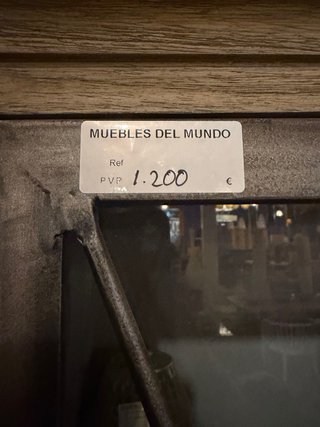 Vitrina Diseño Madera, Metal y Cristal