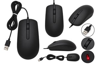 Ratón de ordenador USB negro