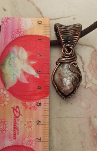 Collana handmade rame e Adularia