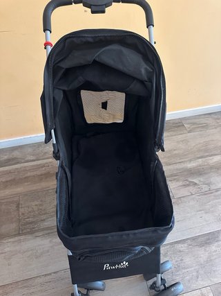 Cochecito para perros negro