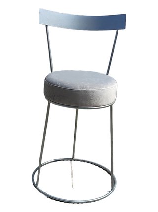 Silla metal terciopelo/ exterior /interior