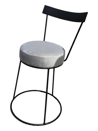 Silla metal terciopelo/ exterior /interior