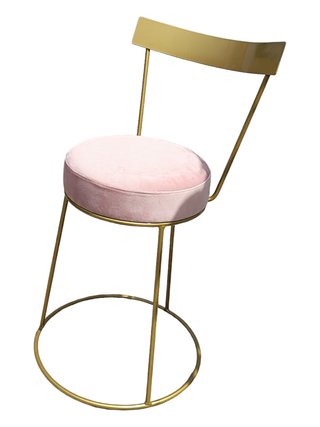 Silla metal terciopelo/ exterior /interior