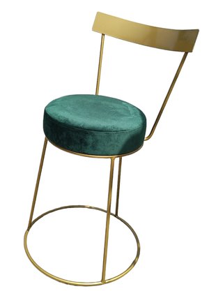 Silla metal terciopelo/ exterior /interior