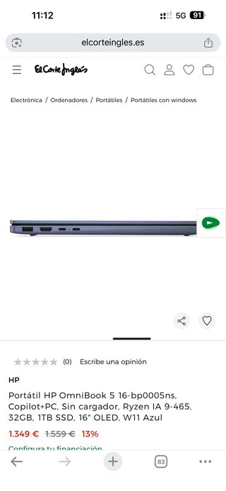 Portátil HP OmniBook 5 16 Azul