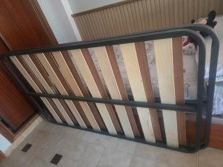 Estructura Cama Madera Maciza con Somier