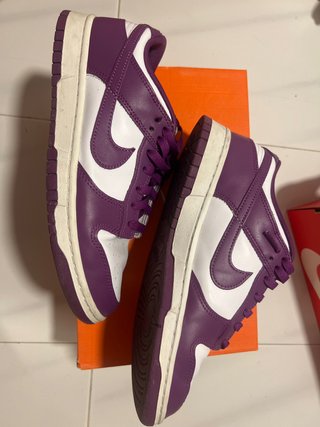 Nike Dunk Morado y Blanco Talla 42