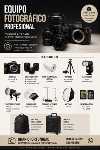 Equipo Fotográfico Profesional Sony a7R IV