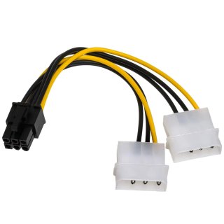 Adaptador Cable PCI Express 6 pines a 2x SATA
