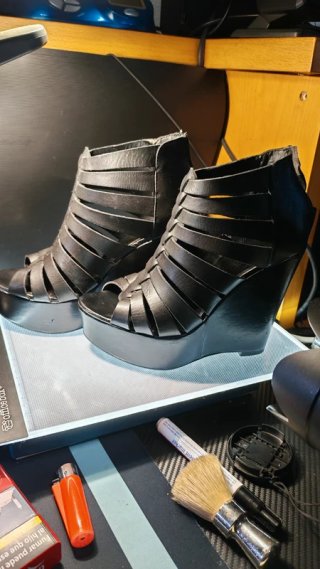 Divine Follie Sandalias de Cuña Negras