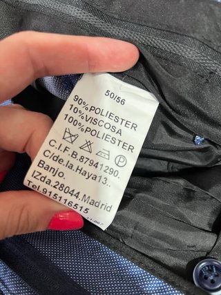Traje de hombre: chaqueta y pantalón