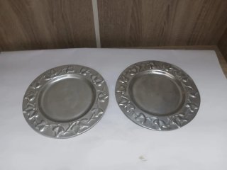 2 Platos Decorativos Vintage Metal 640513971