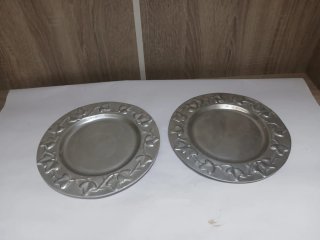 2 Platos Decorativos Vintage Metal 640513971