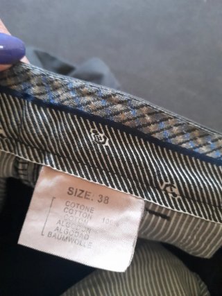 Bermuda uomo cotone grigio taglia 38