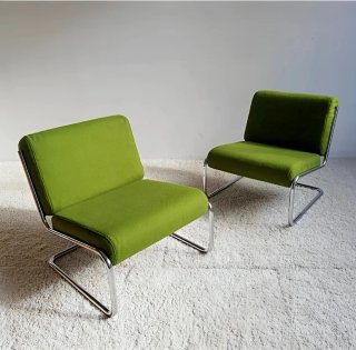 Butaca Cantilever Space Age Verde | Vintage 70s
