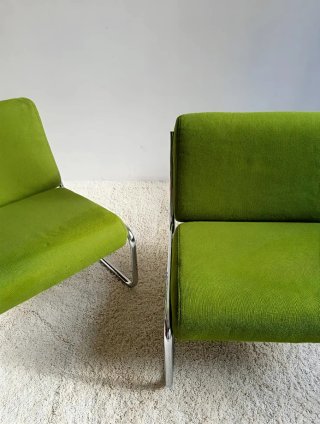 Butaca Cantilever Space Age Verde | Vintage 70s