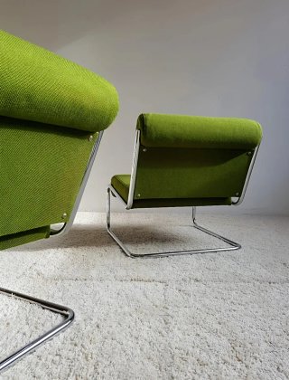 Butaca Cantilever Space Age Verde | Vintage 70s
