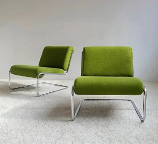 Butaca Cantilever Space Age Verde | Vintage 70s