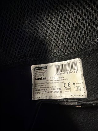 Casco esquí Wed'ze H300 Negro Regulable talla M