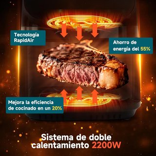 Freidora Aire Aigostar 8.8L Ventana Visión 2200W