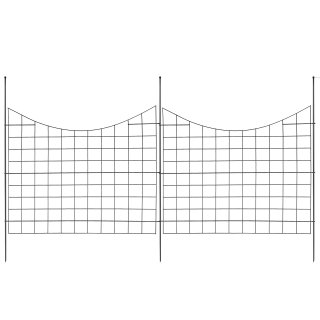 Recinzione da Giardino in Metallo 5 Pz Decorativa