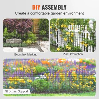 Recinzione da Giardino in Metallo 5 Pz Decorativa