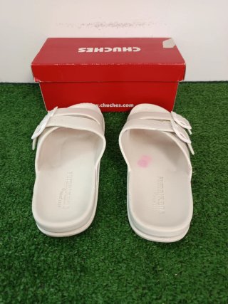 Sandalias Fumaikang Blancas Doble Hebilla