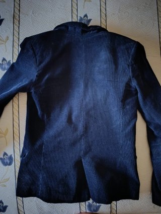 Chaqueta pana azul Lefties Talla S