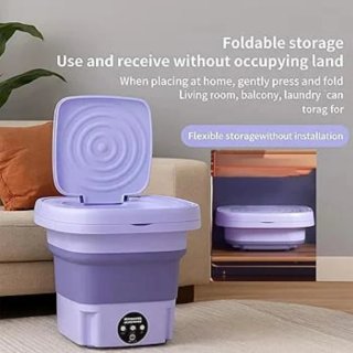 Mini lavadora portátil plegable 8L
