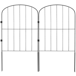 Recinzione Giardino Metallo Decorativa 10 Pezzi