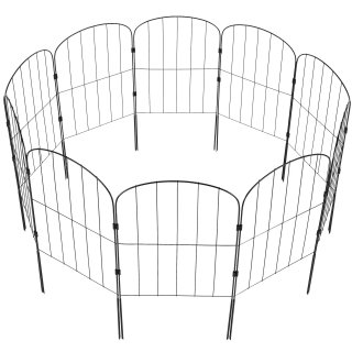 Recinzione Giardino Metallo Decorativa 10 Pezzi