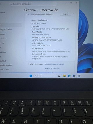 Ordenador portátil lenovo Thinkpad i5  8 Generació