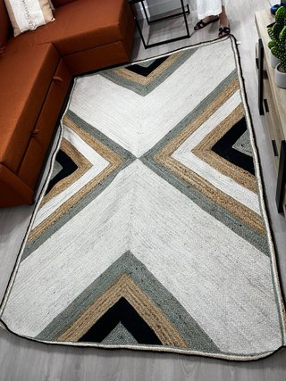 Alfombra Yute Ikea Geometría Colores