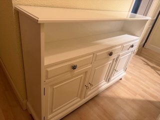 Aparador madera maciza lacado blanco