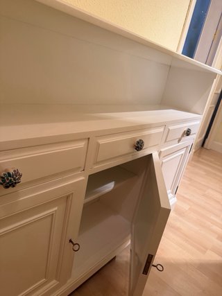 Aparador madera maciza lacado blanco