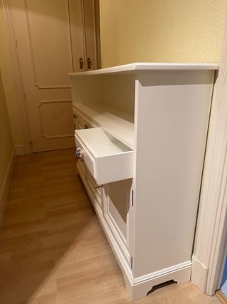 Aparador madera maciza lacado blanco