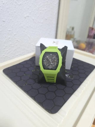 Reloj Automático Hombre Verde Plata