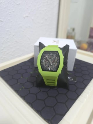 Reloj Automático Hombre Verde Plata