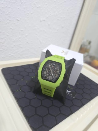 Reloj Automático Hombre Verde Plata
