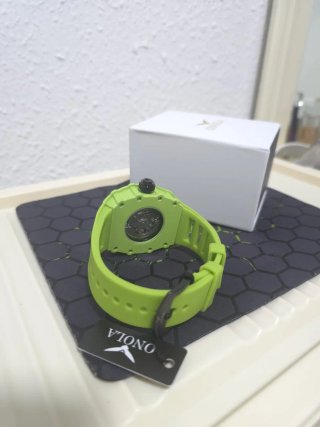 Reloj Automático Hombre Verde Plata