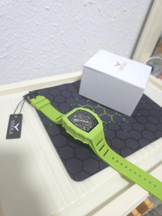 Reloj Automático Hombre Verde Plata
