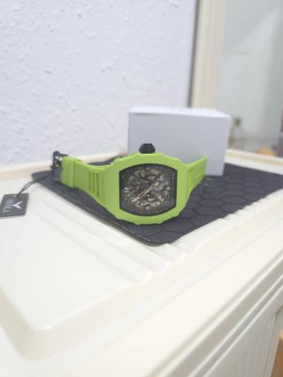 Reloj Automático Hombre Verde Plata