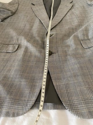 Americana cuadros hombre gris