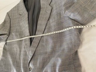Americana cuadros hombre gris