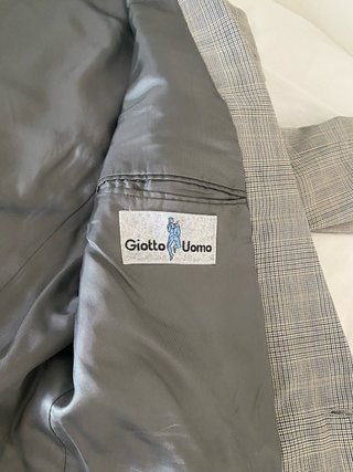 Americana cuadros hombre gris