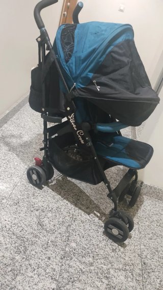 Carrito Silver Cross Pop Star, negra y verde oscur