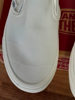 Vans Slip-On Checkerboard Beige/Blanco Talla 36
