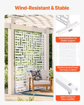 Pannelli per Privacy in Metallo 120x50,8x193 cm