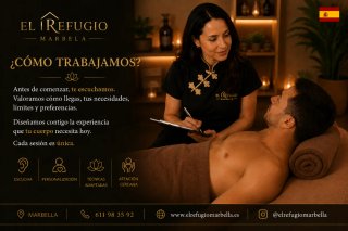 MASAJE PERSONALIZADO · CUSTOM MASSAGE · EL REFUGIO