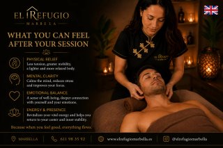 MASAJE PERSONALIZADO · CUSTOM MASSAGE · EL REFUGIO